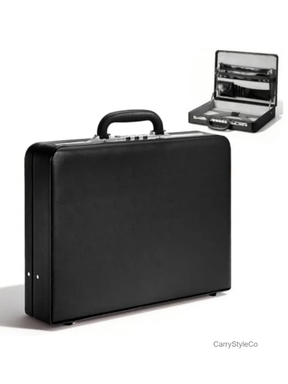 PU Leather Laptop Briefcase, 16 Inch for Men, Anti-Theft Lock